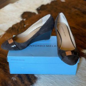 Antonio Melani, Brown Suede Shoes, Size 8